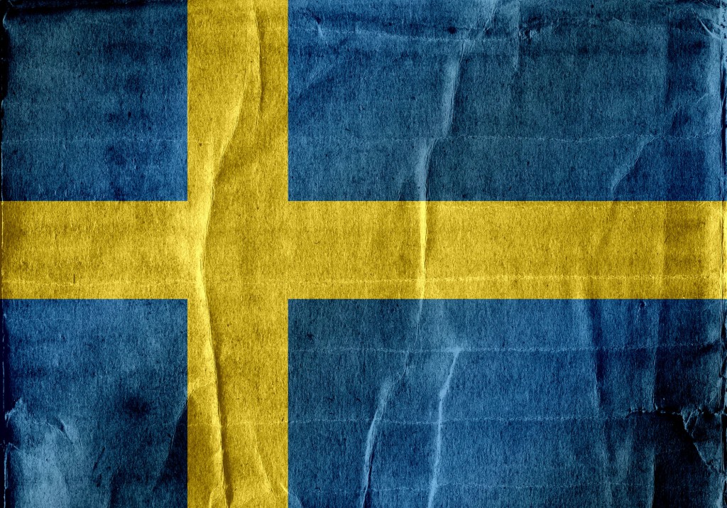 Sweden Flag themes idea design in illustration